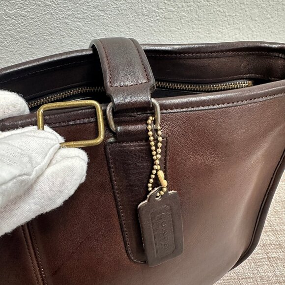 Rare Vintage Coach Marketing Tote 9580 in Mahogany Leather, NYC made 1977 in EVC - Picture 13 of 13